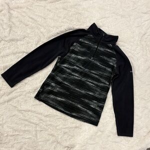 Columbia Girls Youth Large (14/16) Cozy 1/4 Zip Pullover Black Gray